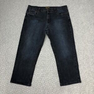 Urbanstar Jeans Mens 42x30 Blue Dark Wash Straight Leg Stretch Denim Casual Norm